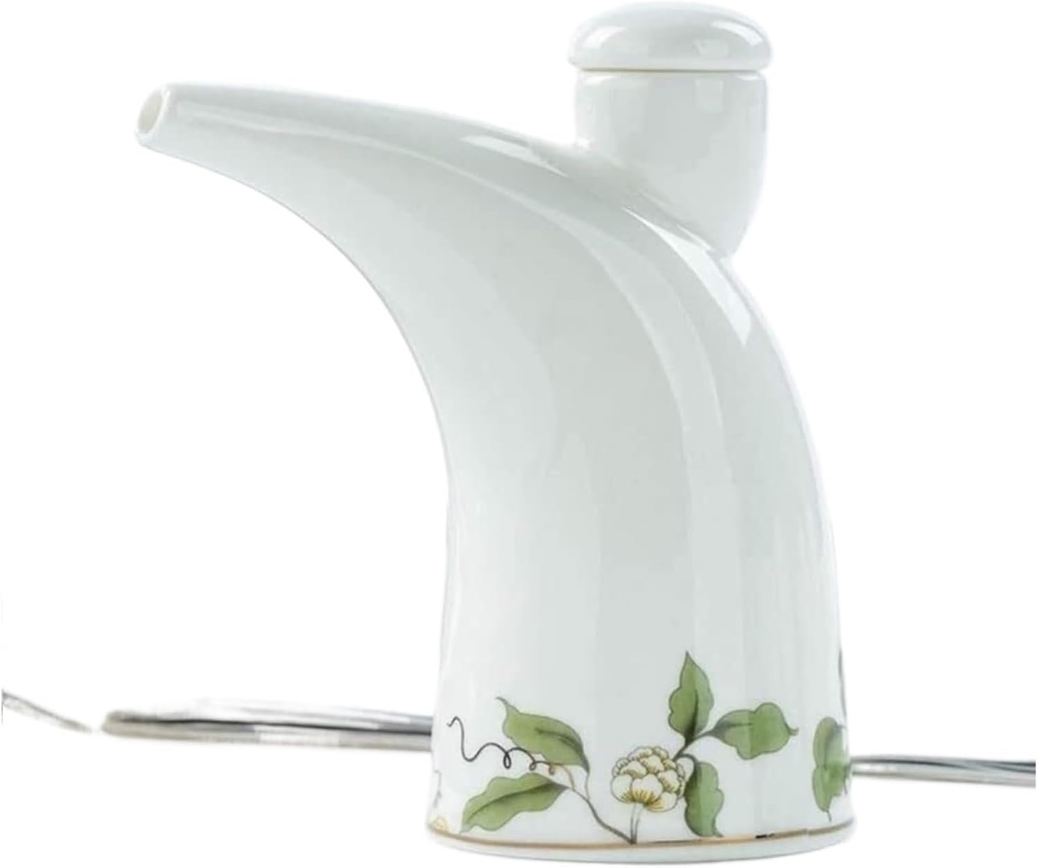 Oil and Vinegar Dispenser White Ceramic Oil Bottle Vinegar/Soy Sauce Dispenser, Olive Oil Dispenser Bottle Leak-Proof Cooking