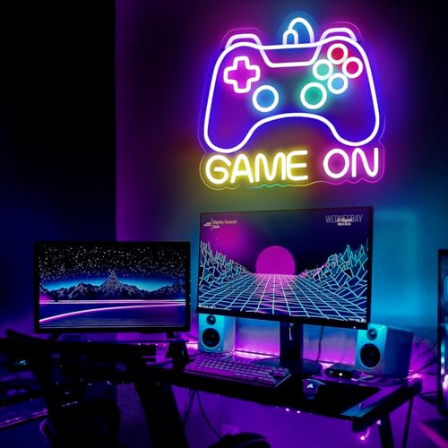Game On Neon Sign Game LED Neon Light Sign USB Power Personalized LED Neon Signs Letters Neon Lights for Boys Bedroom Gaming Room Wall Decor - Image 4