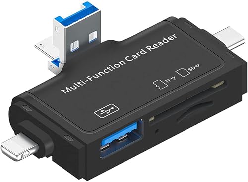 Lector de tarjetas SD USB 2.0 7 en 1 Lector de tarjetas USB C Lector de tarjetas TFMirco SD Smart Memory Tipo C Iluminación OTG Flash Drive