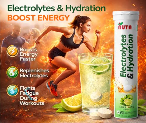 Image of Electrolytes & Hydration Tablets | Effervescent Electrolyte Drink | Lime & Lemon | Supports Hydration & Daily Energy | 15 Tablets