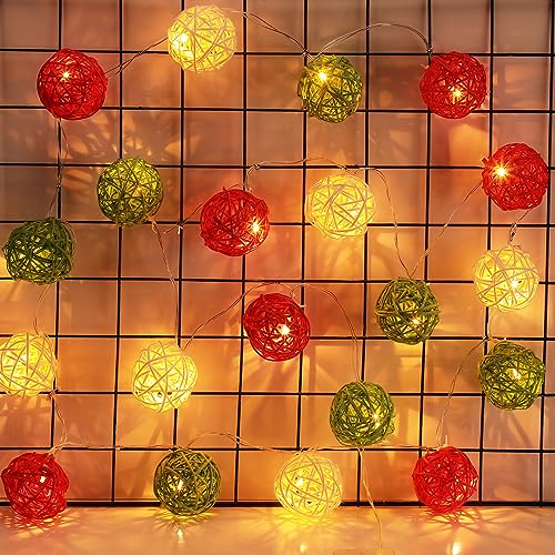 Guirlande lumineuse de Noël en rotin pour sublimer votre table de réveillon