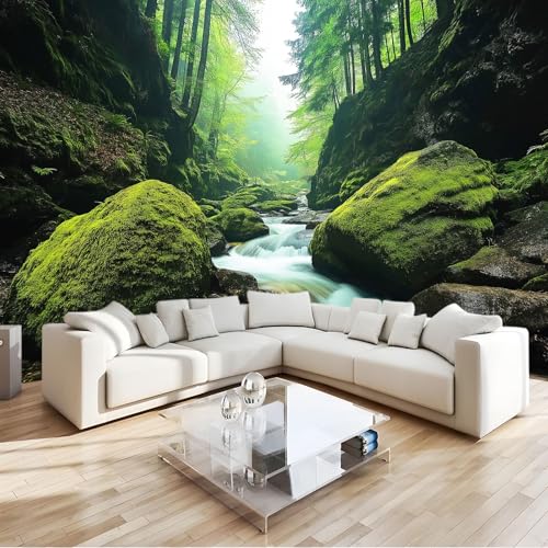 200 x 140 cm Carta Da Parati Fotografica Verde, Mappa Del Paesaggio Naturale Delle Foreste Carta da parati fotografica in tessuto non tessuto per soggiorno, camera da letto, Decorazione Da Muro