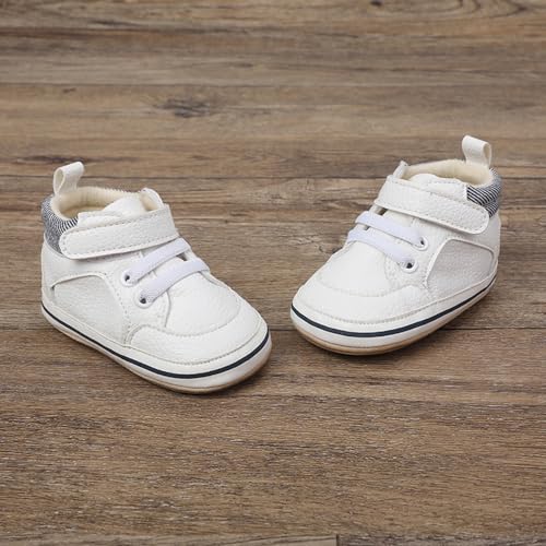 Image of Clowora Baby Boys Girls Shoes Non-Slip Rubber Sole Sneakers Infant First Walking Toddler Crib Shoes Newborn Loafers Flats.