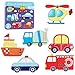 Puzzles de Madera Infantiles Juguetes Niños 3 Años Educativos Herramientas Divertidos(Tráfico)