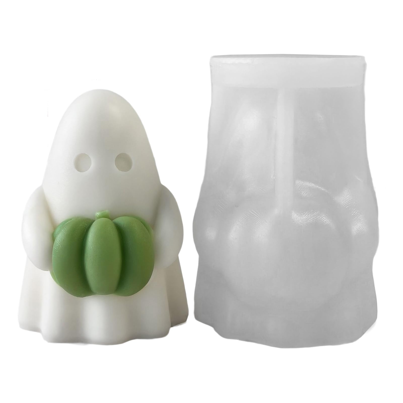 Tsophreniq Ghostly Pumpkin Silicone Molds for Making Soap Chocolate Halloween Home Decoration Epoxy Resin Project Multipurpose Halloween Silicone Molds Pumpkin Ghostly