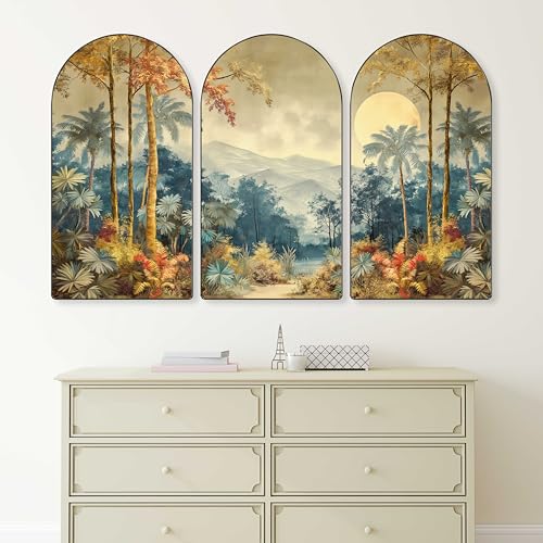 Livin'luxe Set of 3 Nature Scene with Palm Trees Wall Painting fo...