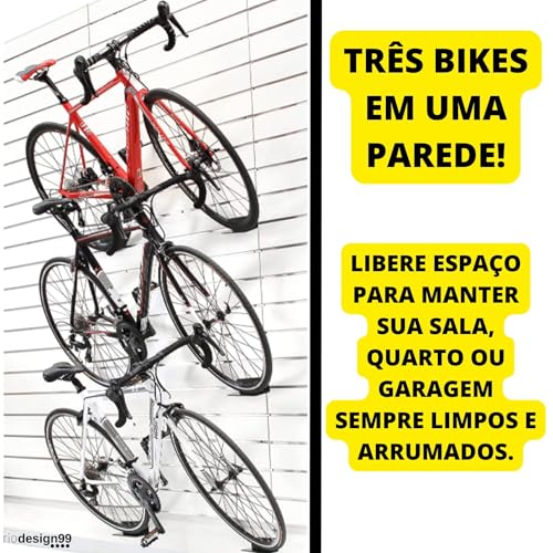 rio design99 Suporte De Bicicleta Horizontal Para Parede Pendurar Bike Speed Mountain Aço