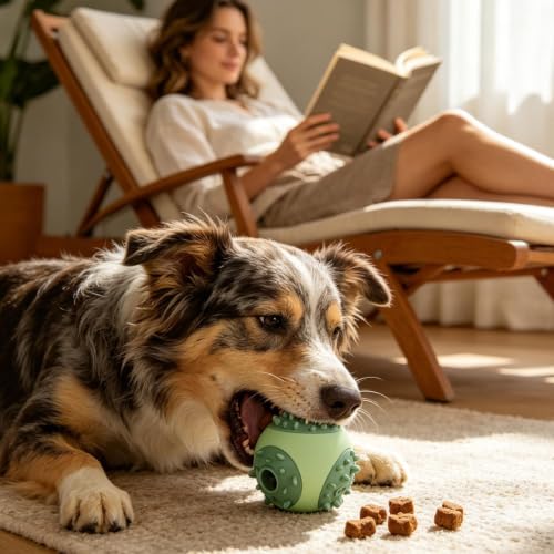 Leckerli- Ball, interaktives Hundespielzeug, Puzzle- Spielzeug für Welpentraining, bissfestes Material mit Snack- Dosierungsdesign, Freigabefunktion-2
