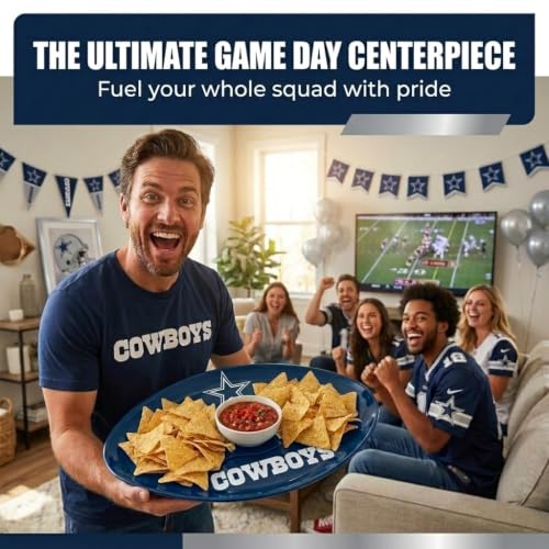 Proformance Home NFL Dallas Cowboys Football-Shaped Melamine Party Tray by Proformance Home - Used condition - Image 6