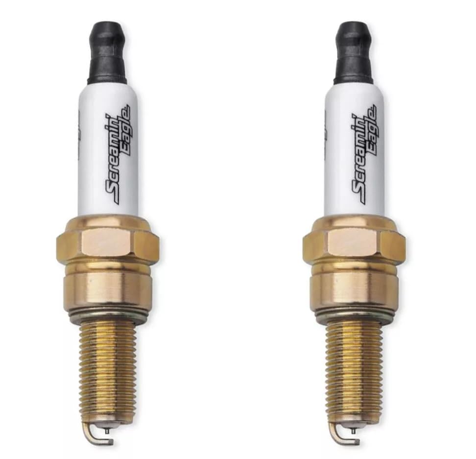COPPIA Candele Screamin Eagle Gold 31600106 High Performance per Compatibile con HARLEY Sportster Forty Eight Iron Nightster Custom Low Dyna Glide Street Bob Softail Fat Boy Electra Glide Road...