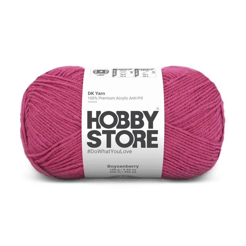 Image of DK Solid Yarn - Anti-Pill Acrylic Solid DK Yarn for Crochet & Knitting Everyday Essentials (1 ball /100 g) - Boysenberry 1828 | Magic Needles