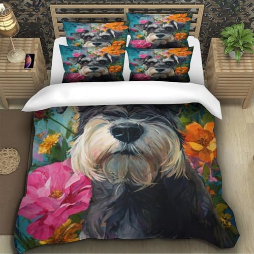 Parure de lit Noël 3D effet doux housse de couette microfibre King 220x240cm - 5