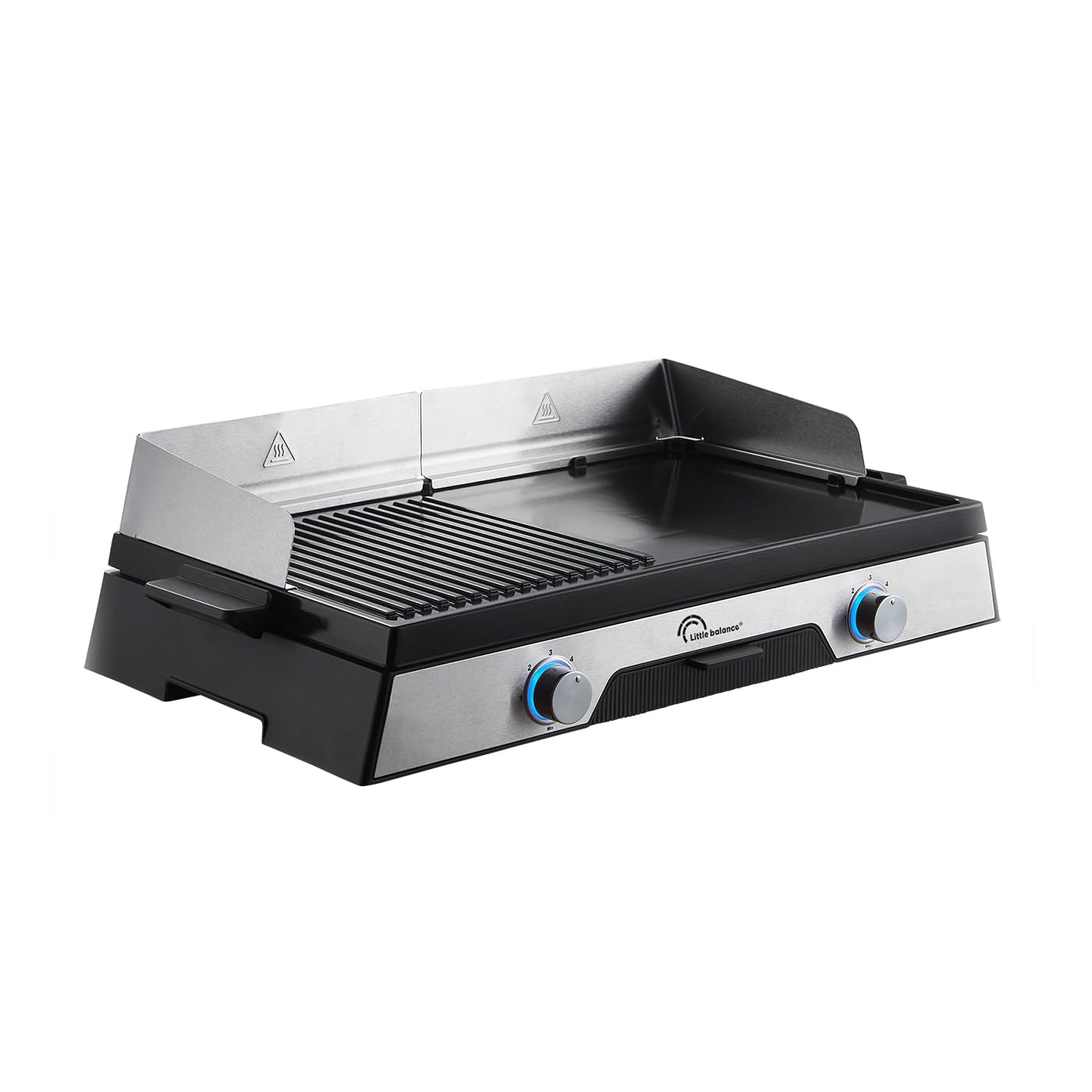 Plancha électrique - LITTLE BALANCE - 8735 - Innov 2200 - Microcéramique sans PFAS, Noir/Inox