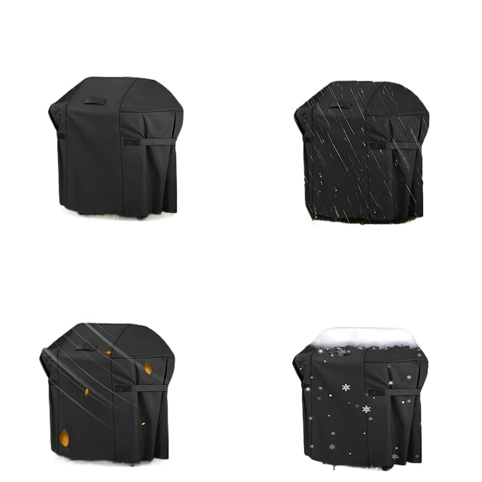 Copertura per griglia in tessuto Oxford 420D, copertura rotonda per barbecue, protezione dalla pioggia, accessorio da giardino per barbecue (S, 145 x 61 x 117 cm)
