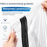 Drzwi foliowe chroniące przed kurzem 110 x 220 cm – bardzo mocne – z zamkiem błyskawicznym i systemem zawieszania Easy Comfort – drzwi do renowacji bez kurzu