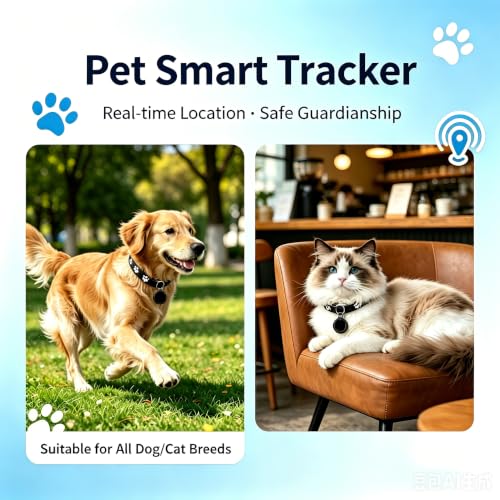 GPS Tracker for Dogs and Cats (No Subscription Required), GPS Tracker for Pet Collars, 【Apple MFi Certified】Works with iOS Find My, Global Real-Time Tracking, IP67 Waterproof, Suitable for Cats, Dogs — view 6