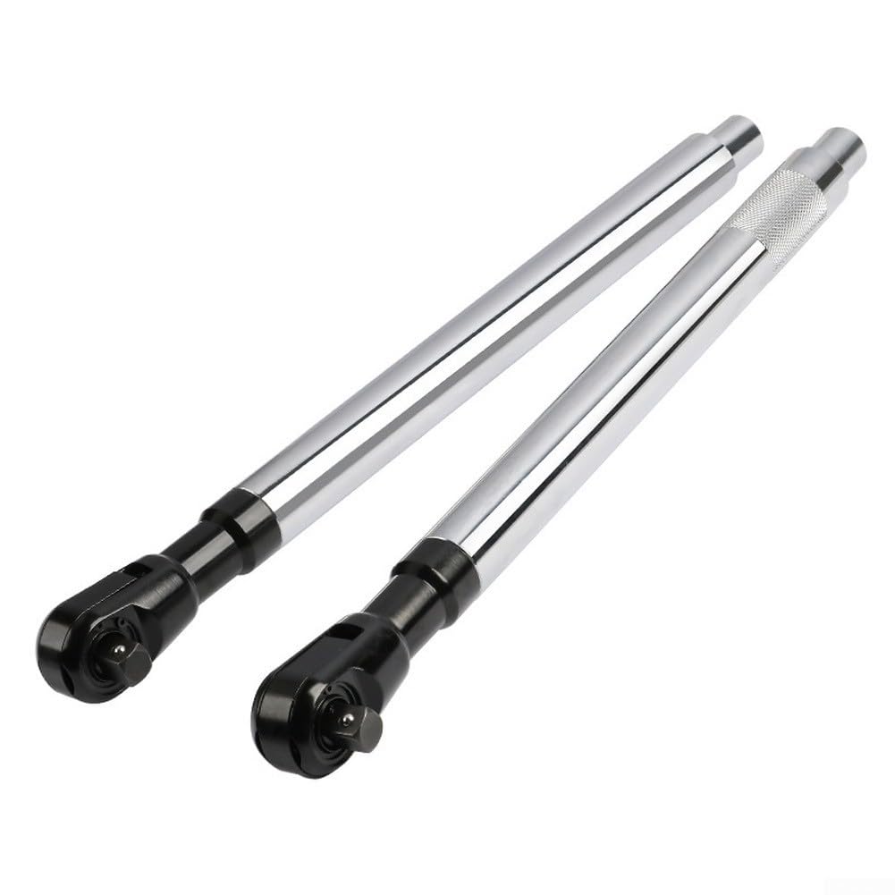 Llave de trinquete extendida de 12 pulgadas con unidad cuadrada de 1/2 pulgada y cuerpo de cromo vanadio para una transmisión de potencia eficiente (estilo moleteado)