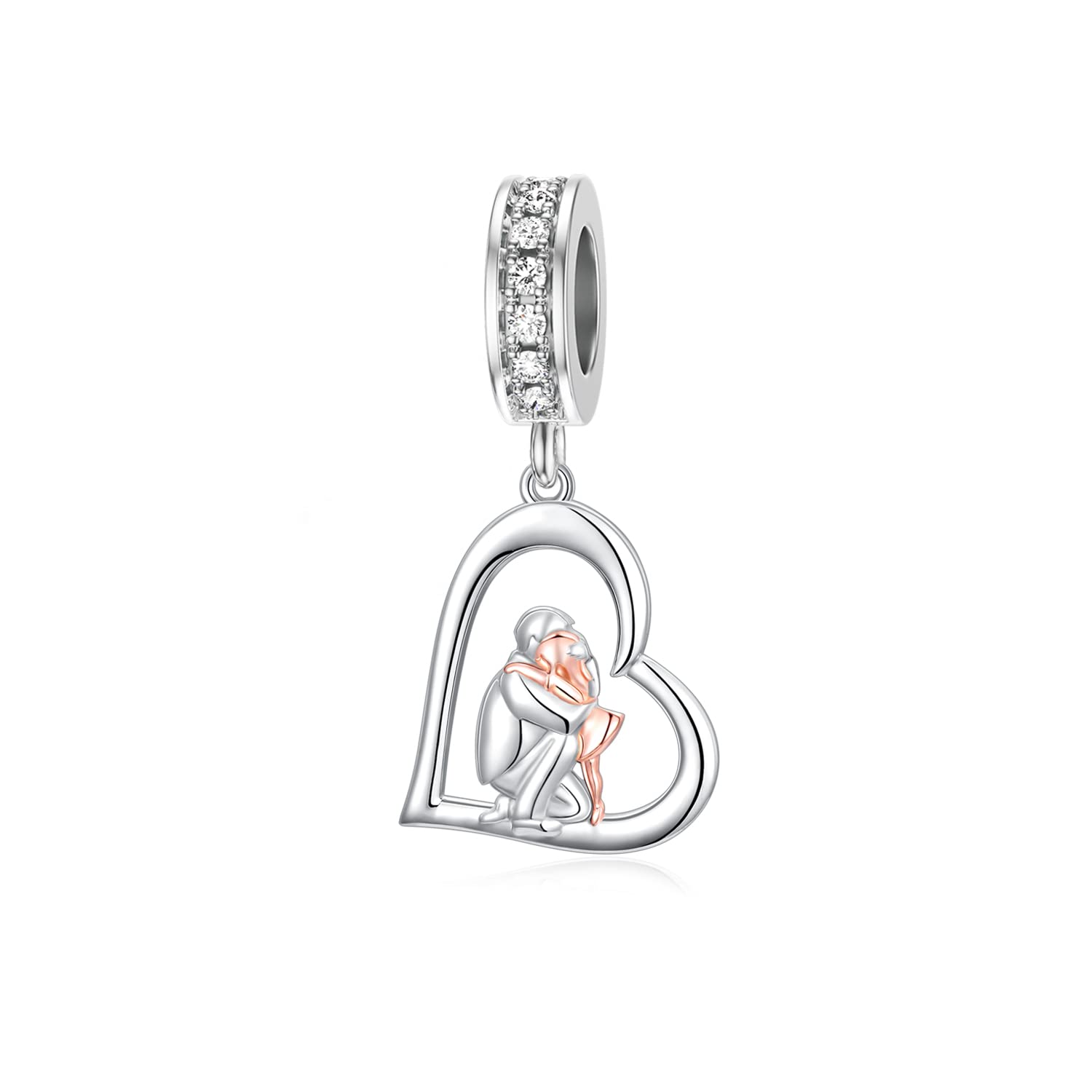 Encanto de la hija del padre Fit Pandora Charms Pulsera Encantos de plata esterlina para pulseras Cumpleaños Regalos del día de San Valentín para los amantes de la madre de la hija