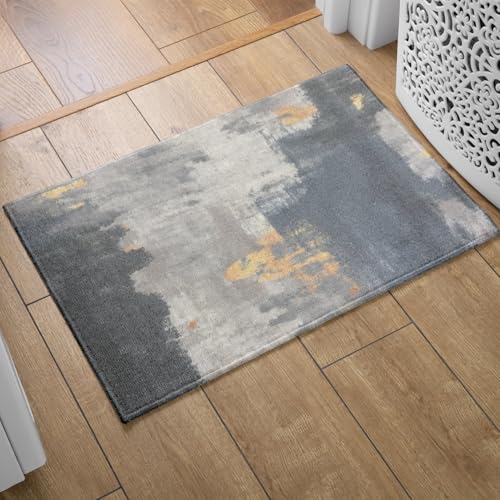 Image of Urban Space Digital Printed Premium Chenille Floor Carpet Mat for Bedroom, Living Room, Super Soft Rug with Anti-Skid Backing, Modern Distressed Design (2ft x 3ft, ACR005)