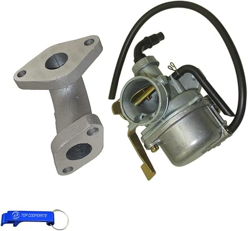 TC-Motor Carburador de 0.551 in PZ14A Colector de tubo de admisión de carbohidratos para Zongshen 60 ZS1P44FMC Hooligan SYX MOTO Tearoff 60cc