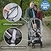 Bemece Stroller Rain Cover, Universal Stroller - Waterproof Windproof Travel Weather Shield Thick & Durable Protect from Dust and Snow with Breathable Ventilation Mesh Clear Visibility