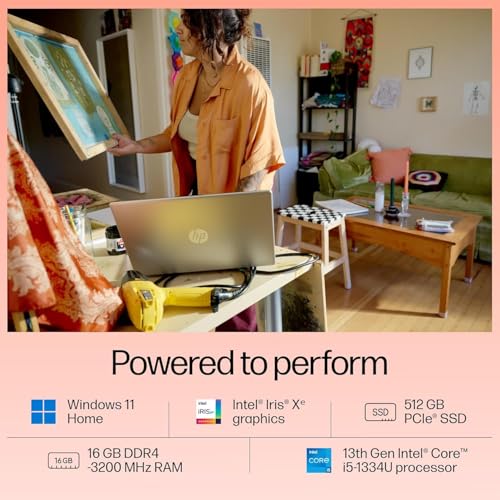 Image of Hp Laptop 15, 13th Gen Intel Core i5-1334U, 15.6-inch (39.6 cm), FHD, 16GB DDR4, 512GB SSD, Intel Iris Xe Graphics, FHD Camera w /Privacy Shutter (Win 11, MSO 2021, Silver, 1.59 kg) FD0492TU