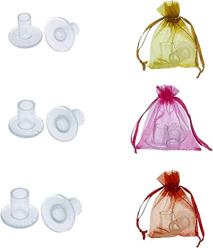 FARCURN - Protectores transparentes de tacón alto, 3 tamaños suaves para caminar sobre césped y suelos irregulares (SML) (3 pares (paquete de 1)