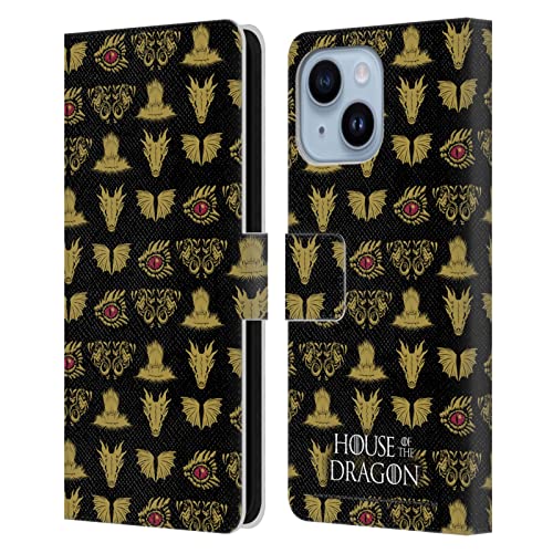 Étui iPhone 14 Plus House of The Dragon Head Case Designs en cuir