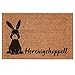 Produktbild Interluxe Kokos Fußmatte - Hereingehoppelt - Made in Germany Hase Osterhase Ostern Fussmatte (40 x 60 cm)
