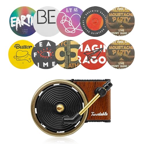 Record Player Design Car Vent Clip, Car Retro air freshener Clip, Turntable Perfume Vent Outlet w/10 Pcs Incense Chips