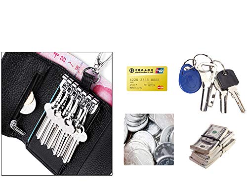 Ruofeng Keychain Key Holder Ring With 6 Hooks Snap Closure (Blue) #TOP4