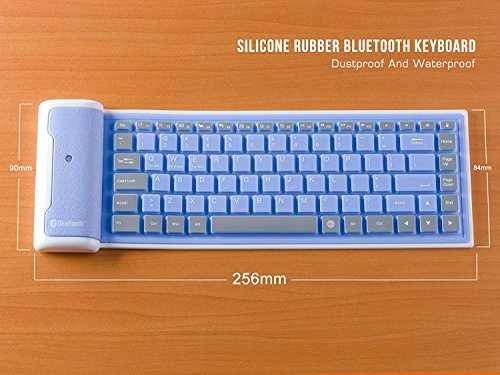 Eastchina(Tm) Mini Portable Waterproof Foldable Wireless Bluetooth Silicone Keyboard For Ipad Laptop Iphone Andriod Smartphone,Fit For All Ios Windows Andriod System #TOP1