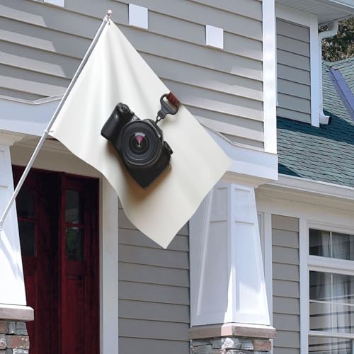 Drapeau extérieur de maison blanc de bienvenue 1,2x1,8 m pour mur et jardin