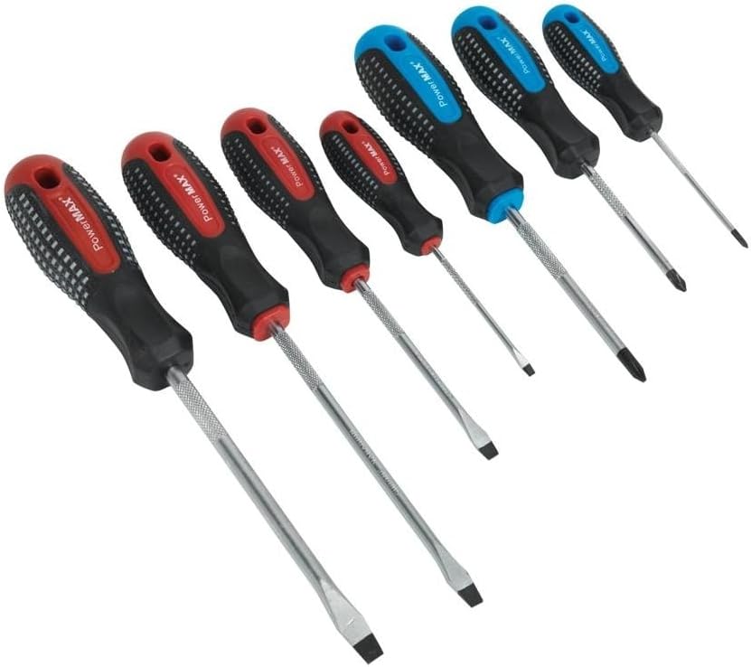 Sealey AK5040 Power MAX Screwdriver, Black, Set of 7 Piece