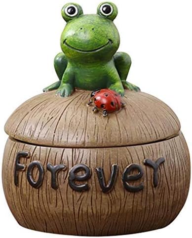 Amazon Co Jp Zyl Yl ホーム会社オフィス用カバー灰皿付き1個灰皿かわいいカエル灰皿樹脂カエル灰皿 シューズ バッグ