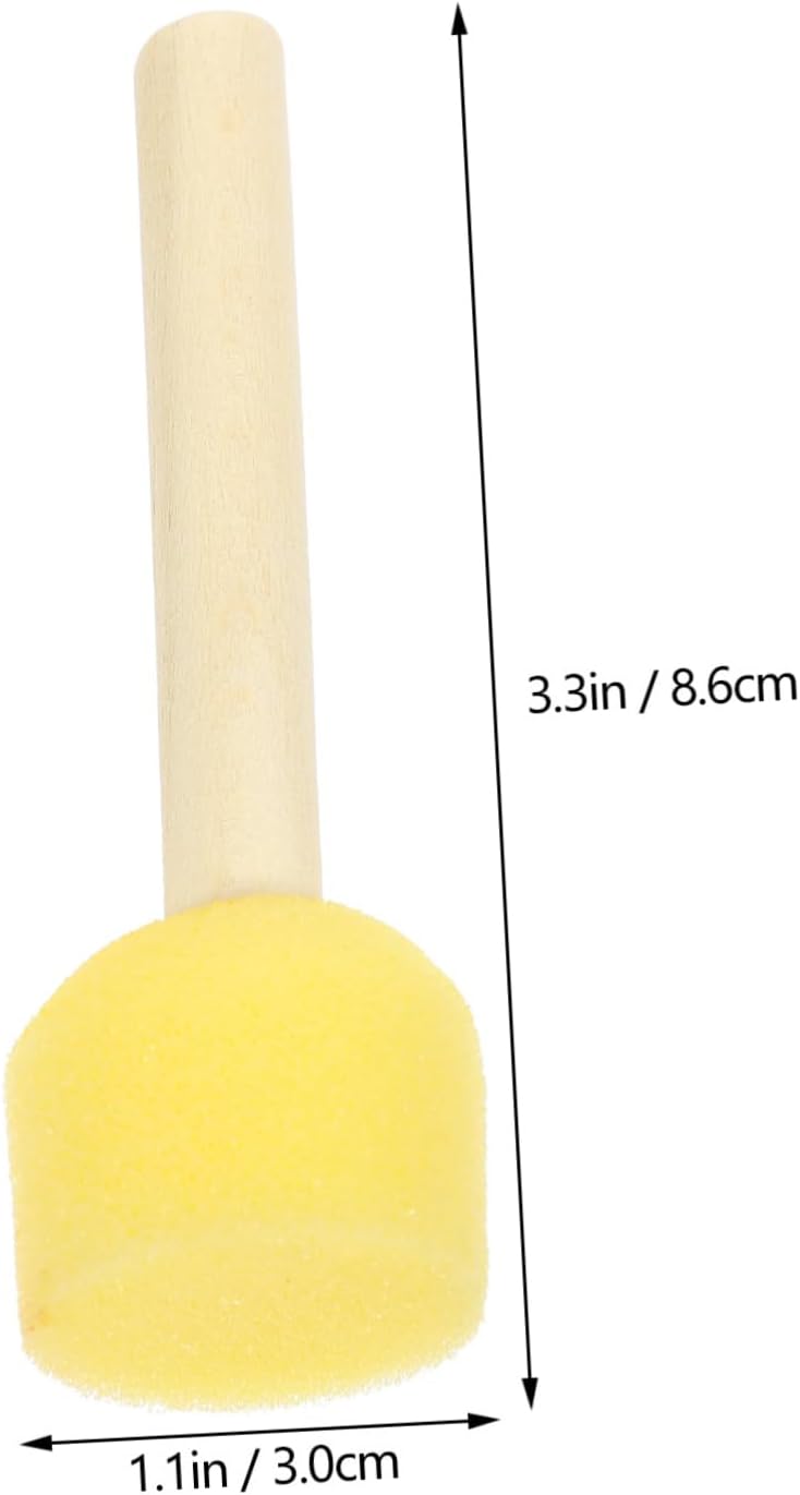 Generic 20Pcs Graffiti Painting Sponge Brushes with Handles Portable Daubers for Easy Clean Art Projects and Creative Fun for Boys