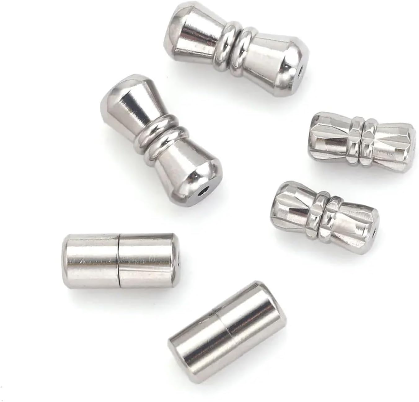 DIY Bracelet Ends with Screw Clasps 30pcs Stainless Steel Screw Clasps Barrel Screw Clasp Cylinder Fasteners Buckles Closed for Bracelet Jewelry Making Supplies DIY(JC278)