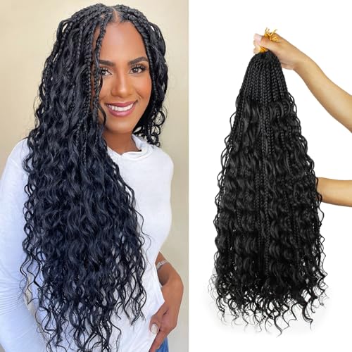 Vustbeauty 9 Packs Boho Box Braids Crochet Hair 18 Inch