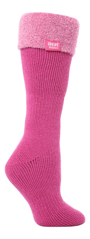 HEAT HOLDERS - Ladies Winter Thermal Boot Socks in 4 colours 4-8 UK 37-42 eur (4-8 UK, Mulberry Pink)