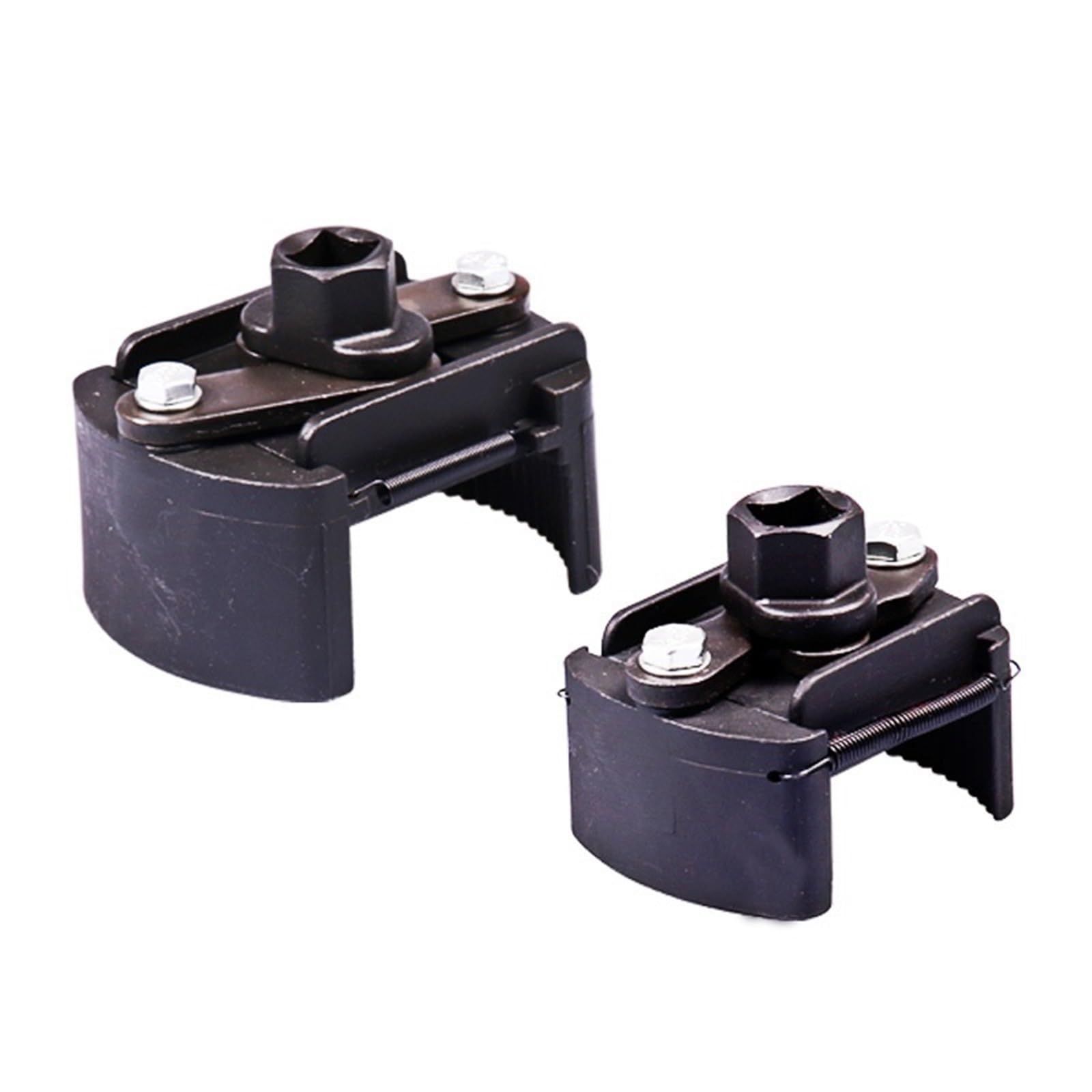 Filtro de Aceite Llave Universal Ajustable de Dos mordazas para Filtro de Aceite, de 60 a 80 mm, de Acero Fundido, para Quitar filtros de Combustible.(B-Medium Size)