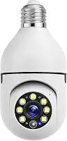 Câmera Lâmpada Wi-Fi 360° Espiã Visão Noturna Full HD Áudio Detecção de Movimento e Controle Via Celular