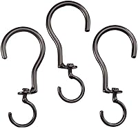 Ritadeshop Heavy Duty 360° Swivel Hooks for Plant Baskets, Bird Feeders - Rust-Resistant Metal, Set of 3