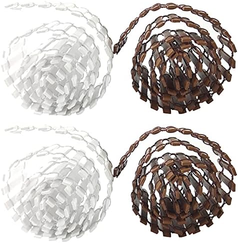 ROYHOO 4PCS 35Inch Miniature Fairy Garden Ornament Fence Wood Picket Fence for Dollhouse Home Garden Plant Pot DIY Diorama Project for Adult（Brown and White） image 5