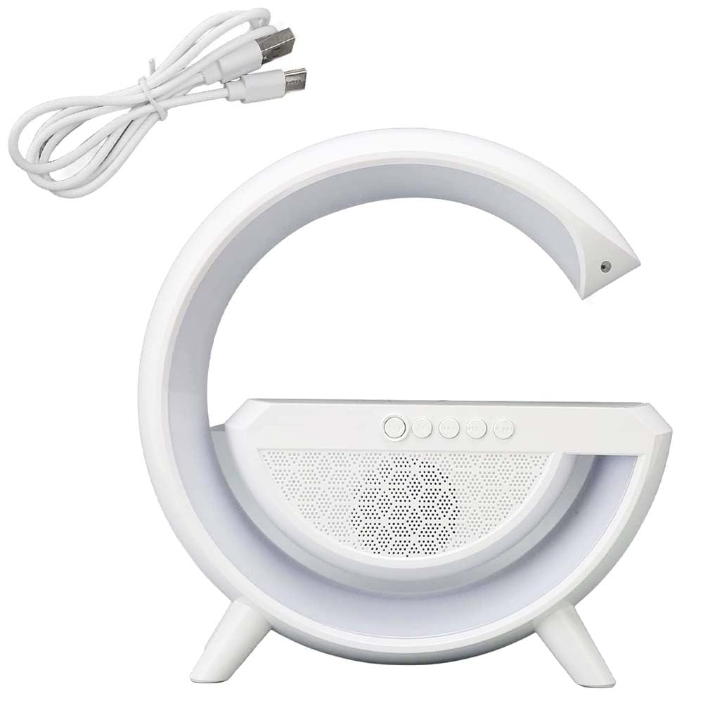 GC GLOBALCOMMERCE Lampada da Tavolo LED Luce Notturna con Cassa Altoparlante Speaker Bluetooth e Ricarica Wireless