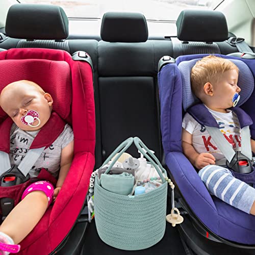 image for XUANGUO Large Baby Diaper Caddy Organizer for Girl Boy Rope Nursery St