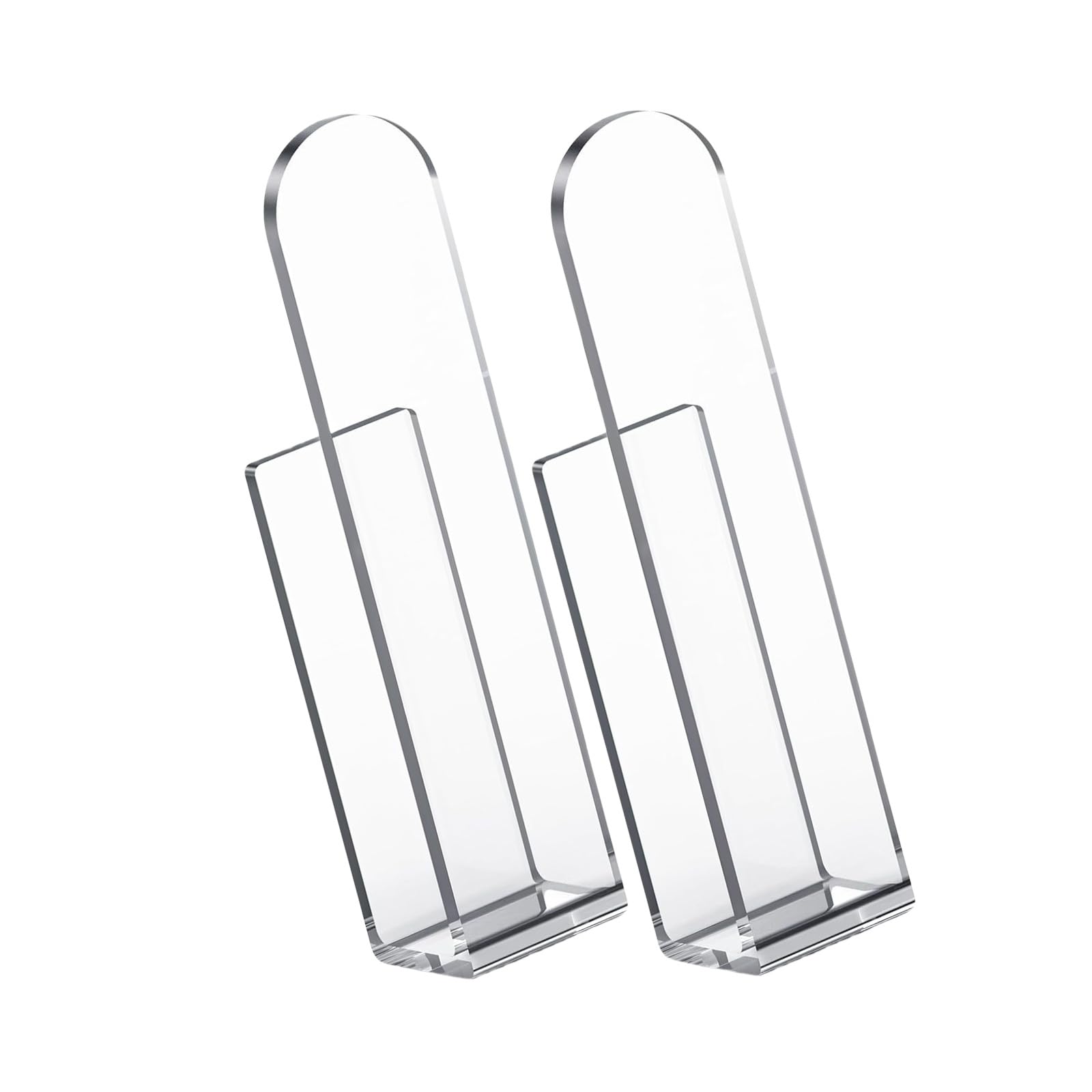Woedpez Multicolor Of 2 Clear Wall And Door Hat Hanger Strong Adhesive Hooks Baseball Caps Accessories Display Racks Acrylic Hat Organizers