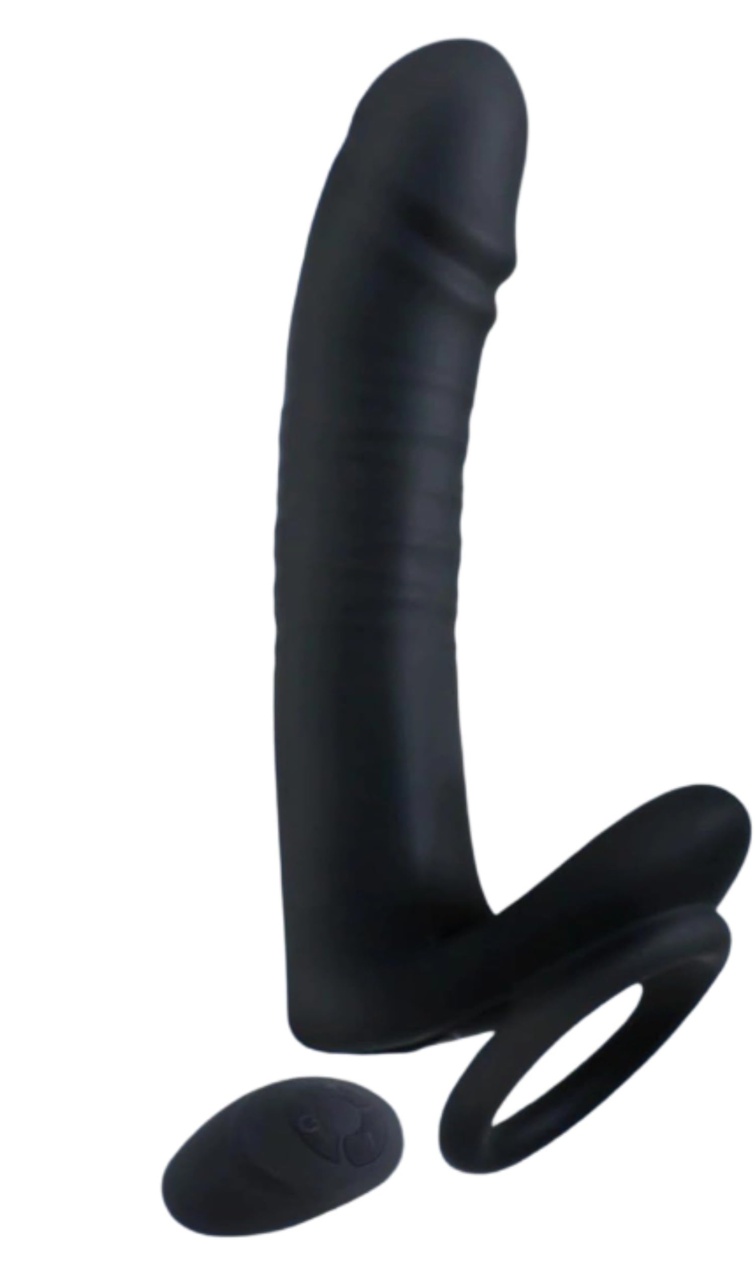 Vibratore a anello 3-in-1, dildo, stimolatore prostatico, giocattolo erotico, 10 modalità di spinta e vibrazione, con telecomando