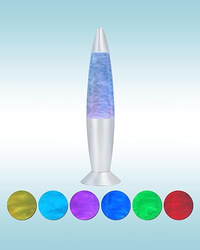 Miniatura 7 de lámpara de purpurina con bombilla de 25W, lámpara de movimiento de purpurina para adultos y niños, luz nocturna relajante y calmante, divertida,