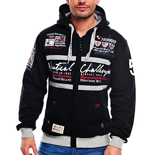 Preisvergleich Produktbild Geographical Norway Sweatshirt mit Kapuze Mann Gr. Medium, Schwarz