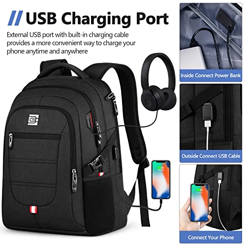 Bagsure Travel Laptop Backpack, Business Water Resistant Laptop Backpack With Usb Charging Port, College Bag For Men & Women #TOP1